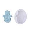 DIY Silicone Hamsa Hand with Lotus Soap Molds PW-WG59844-01-4