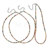 Faceted Rondelle Glass Beaded Necklace for Women NJEW-M208-01F-2