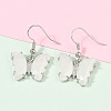 Natural Quartz Crystal Brass Dangle Earrings EJEW-M081-01P-01-5