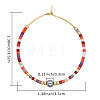 Bohemian Handmade Glass Beaded Hoop Earrings RN1446-6-3