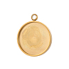304 Stainless Steel Pendant Cabochon Settings STAS-OY008-77G-1