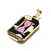 Tarot 304 Stainless Steel Enamel Pendants STAS-M119-09U-G-3