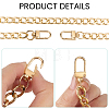 4Pcs 4 Styles Aluminum Chain Bag Extension Chains PURS-CL0001-52-6