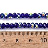 Electroplate Transparent Glass Beads Strands EGLA-A046-01A-02-4