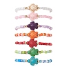7Pcs Dyed Synthetic Turquoise & Electroplate Non-magnetic Synthetic Hematite Beads Stretch Bracelets BJEW-JB13428-2