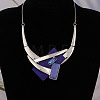 Rectangle Alloy Acrylic Pendant Necklaces & Stud Dangle Earrings Sets for Women WGBF392-01-4