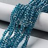 Electroplate Glass Beads Strands X-EGLA-R048-3mm-17-1