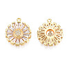 Brass Micro Pave Cubic Zirconia Pendants KK-N231-296-2