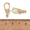 SHEGRACE Brass Micro Pave Clear Cubic Zirconia Spring Gate Clasps XGRQ58768-750G-3