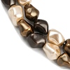 Electroplated Shell Pearl Beads Strands BSHE-H113-05G-3