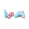 Butterfly with Flower Opaque Resin Cabochons FIND-L019-05-2