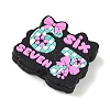 Number 6 7 Theme Cartoon Silicone Beads SIL-E013-02D-2