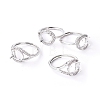 Adjustable Brass Finger Ring Components KK-L193-02P-1