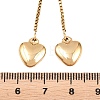 Adjustable 304 Stainless Steel Heart Tassel Box Chain Lariat Necklaces for Women SA-D001-03G-2