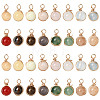 32Pcs 16 Styles Natural & Synthetic Gemstone Pendants PALLOY-SW00089-1