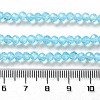 Baking Painted Transparent Glass Beads Strands DGLA-A034-J4MM-D08-4