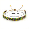Adjustable Glass Seed Bead Braided Bracelets CW1056-1-4