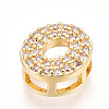 Brass Micro Pave Cubic Zirconia Charms KK-N254-217G-O-2