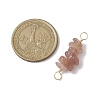 10Pcs 5 Styles Constellation Natural Citrine & Black Tourmaline & Aquamarine & Strawberry Quartz & Rose Quartz Copper Wire Wrapped Chip Beaded Connector Charms PALLOY-JF02905-01-2