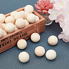 Natural Wooden Round Ball WOOD-PH0008-93-25mm-6