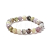 Natural African Opal Beaded Stretch Bracelets BJEW-K233-01B-01-2