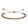 Natural Tiger Eye Beads Braided Bead Bracelets for Women AI9762-8-1