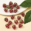 Clay Polymer Rhinestone Beads RB-A051-E06-4