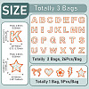 3 Bags Polyester Embroider Self-adhesion Thread Iron on/Sew On Patches PATC-TA0001-53-3