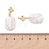 Rectangle Natural Keshi Pearl Dangle Earrings EJEW-JE06978-3