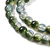 Transparent Crackle Baking Painted Glass Beads Strands DGLA-T003-01B-M-3