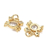 High Polished Ocean Brass Micro Pave Clear Cubic Zirconia Pendants CU-CBAF3CF-02C-01-2