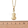 304 Stainless Steel Violin Pendant Cable Chain Necklaces for Men Women NJEW-K308-11G-5
