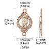 Religion Alloy Connector Charms with Crystal Rhinestone FIND-YW0003-47-5
