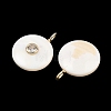 Brass Cubic Zirconia Pendants SH-CBA3786-01G-2