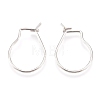 304 Stainless Steel Hoop Earrings Findings STAS-H436-02S-2