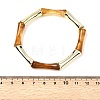 Plating Resin Beads Stretch Bracelets for Women BJEW-P374-02G-5