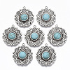 Tibetan Style Alloy Pendants PALLOY-R113-002-RS-1