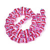 Transparent Glass and Enamel Beads Strands GLAA-T034-01F-1