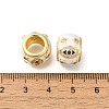 Rack Plating Brass Micro Pave Cubic Zirconia European Beads KK-Z086-28G-01-2