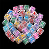 50Pcs Acrylic European Beads MACR-TADJ0001-13H-4