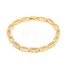 Oval Brass Micro Pave Clear Cubic Zirconia Link Chain Bracelets for Women BJEW-T025-03A-G-2