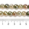 Electroplated Natural Agate Round Beads Strands G-L598-A01-02A-5