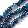 Dyed Natural Banded Agate Beads Strands G-F595-E04-1