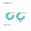 Simple and Elegant Stainless Steel C-shaped Stud Earrings KI0943-4-1