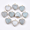 Electroplate Natural Amazonite Pendants X-G-T112-03C-1