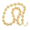 Brass Ball Chain Necklaces for Men Women NJEW-H089-01G-4