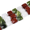 Natural Canada Jade & Red Jasper & Rainbow Moonstone Beads Strands G-T144-18A-01-4