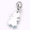 304 Stainless Steel European Dangle Charms STAS-O097-03A-2