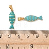 201 Stainless Steel Enamel Pendants STAS-I339-02G-3