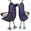Bird Alloy Resin Dangle Earrings FS-WG8BC40-03-1